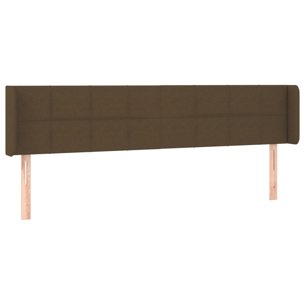 LED uzglavlje tamnosmeđe 203x16x78/88 cm od tkanine