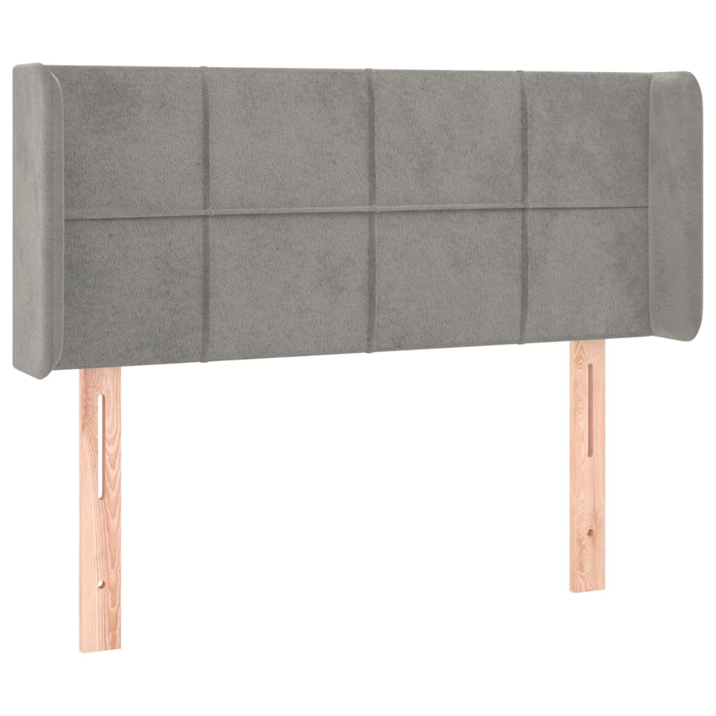 LED uzglavlje svjetlosivo 83x16x78/88 cm baršunasto