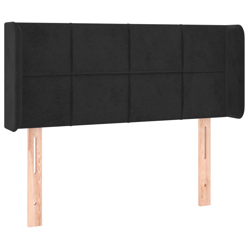 LED uzglavlje crno 83x16x78/88 cm baršunasto