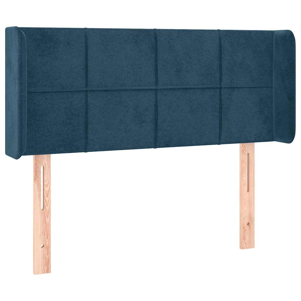 LED uzglavlje tamnoplavo 83x16x78/88 cm baršunasto