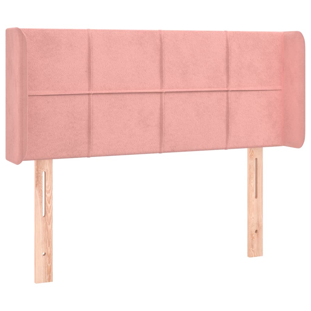 LED uzglavlje ružičasto 83x16x78/88 cm baršunasto