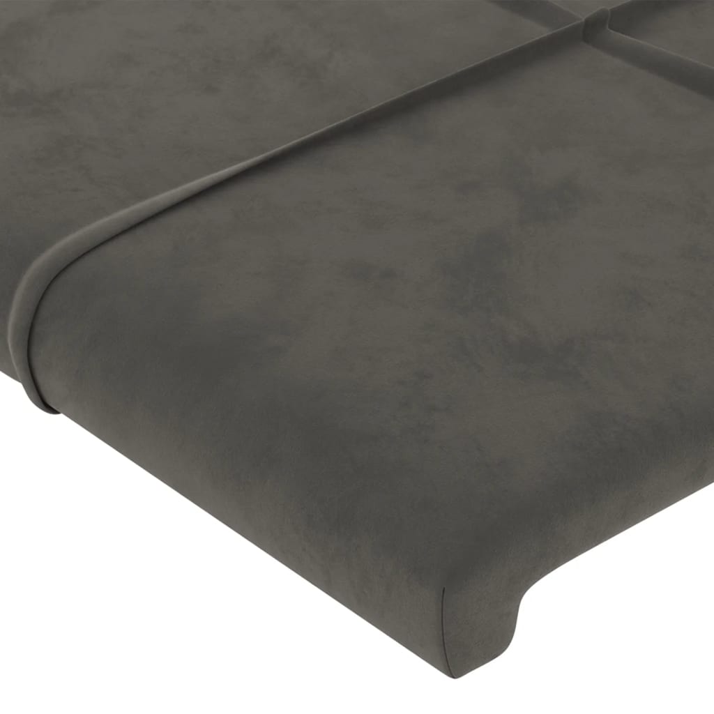 LED uzglavlje tamnosivo 103x16x78/88 cm baršunasto
