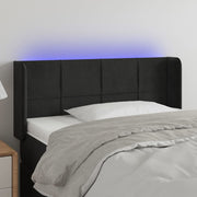 LED uzglavlje crno 103x16x78/88 cm baršunasto