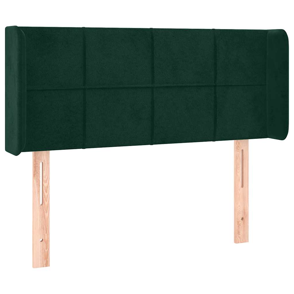 LED uzglavlje tamnozeleno 103x16x78/88 cm baršunasto