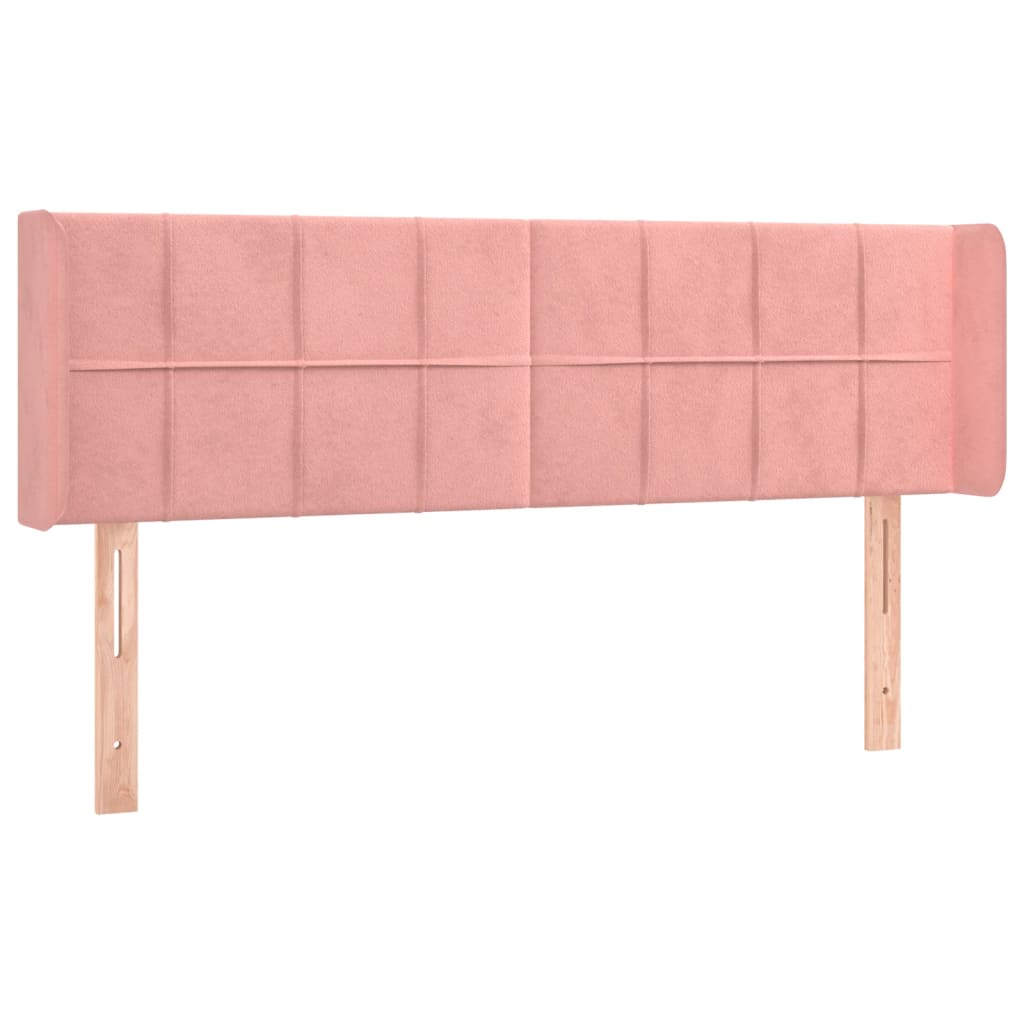 LED uzglavlje ružičasto 147x16x78/88 cm baršunasto