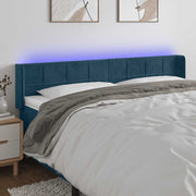 LED uzglavlje tamnoplavo 203x16x78/88 cm baršunasto