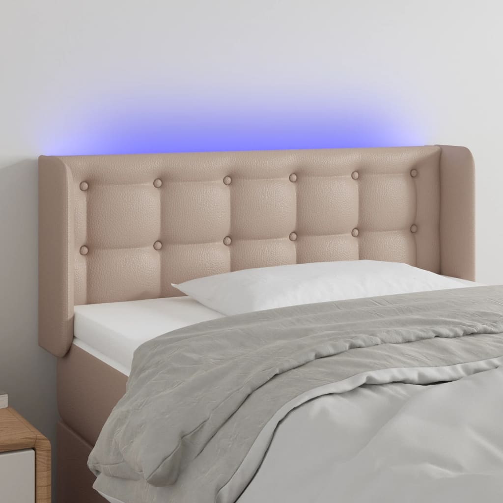 LED uzglavlje cappuccina 103x16x78/88 cm od umjetne kože