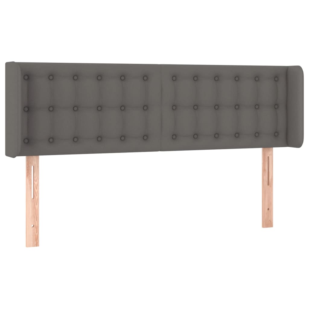 LED uzglavlje sivo 147x16x78/88 cm od umjetne kože