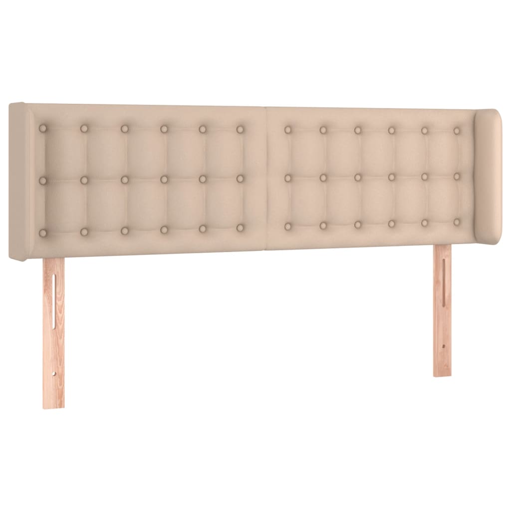 LED uzglavlje boja cappuccina 147x16x78/88 cm od umjetne kože