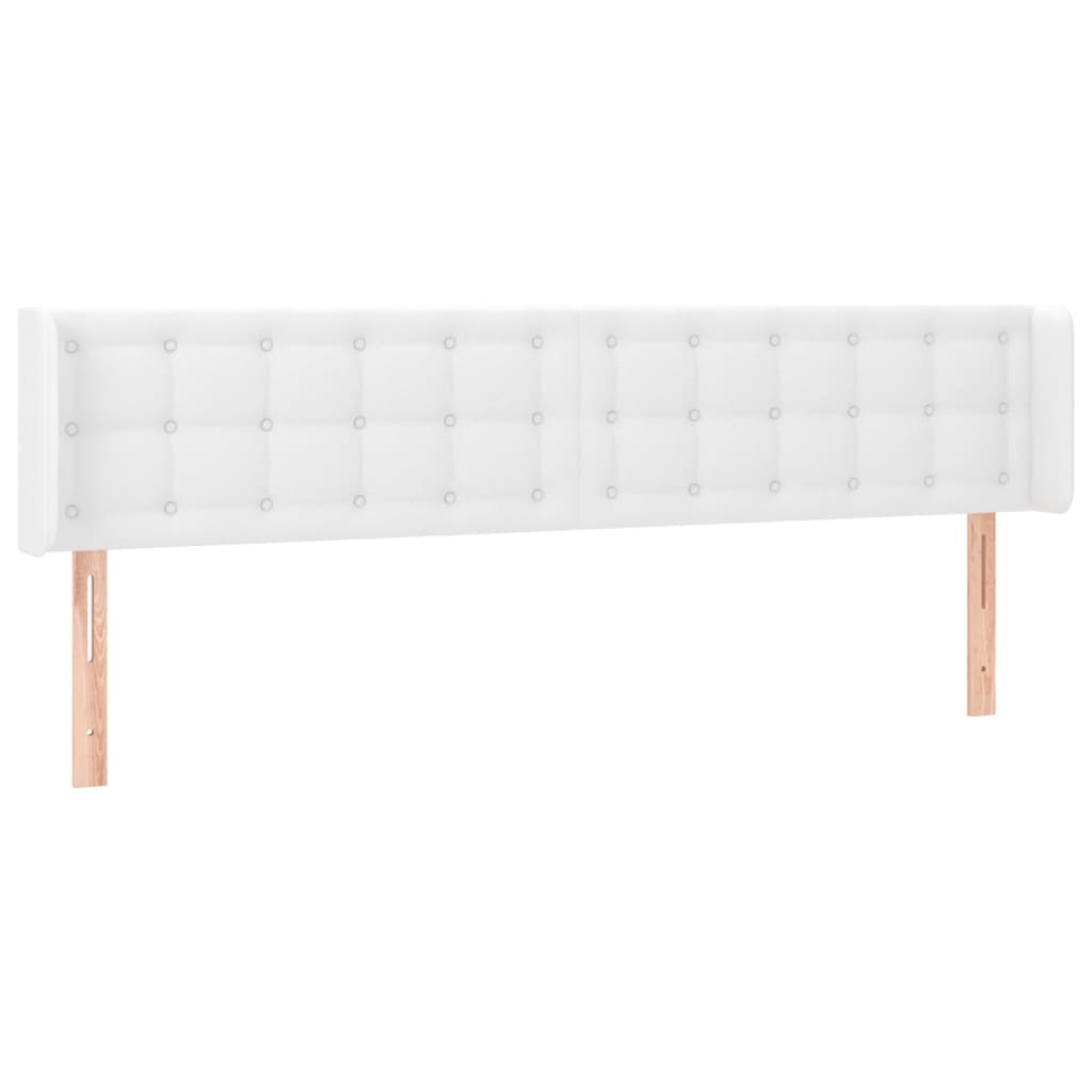 LED uzglavlje bijelo 163x16x78/88 cm od umjetne kože