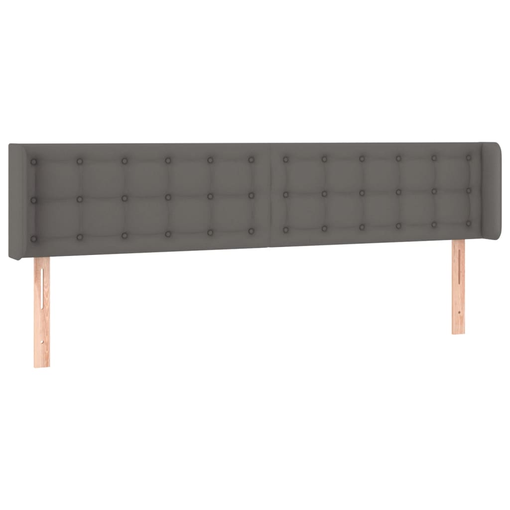 LED uzglavlje sivo 183x16x78/88 cm umjetna koža