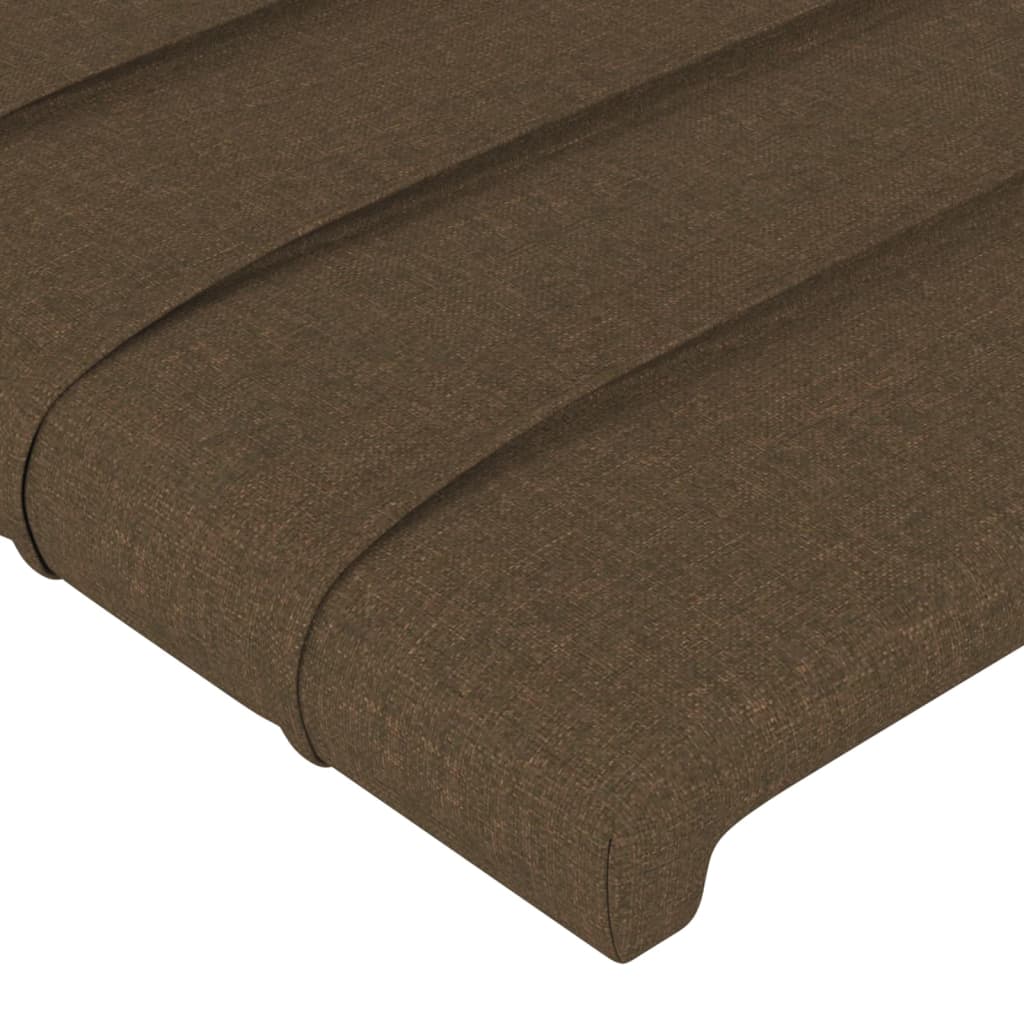 LED uzglavlje tamnosmeđe 147x16x78/88 cm od tkanine