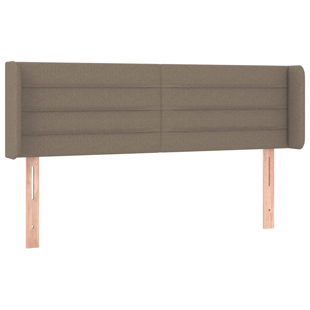 LED uzglavlje smeđesivo 147x16x78/88 cm od tkanine
