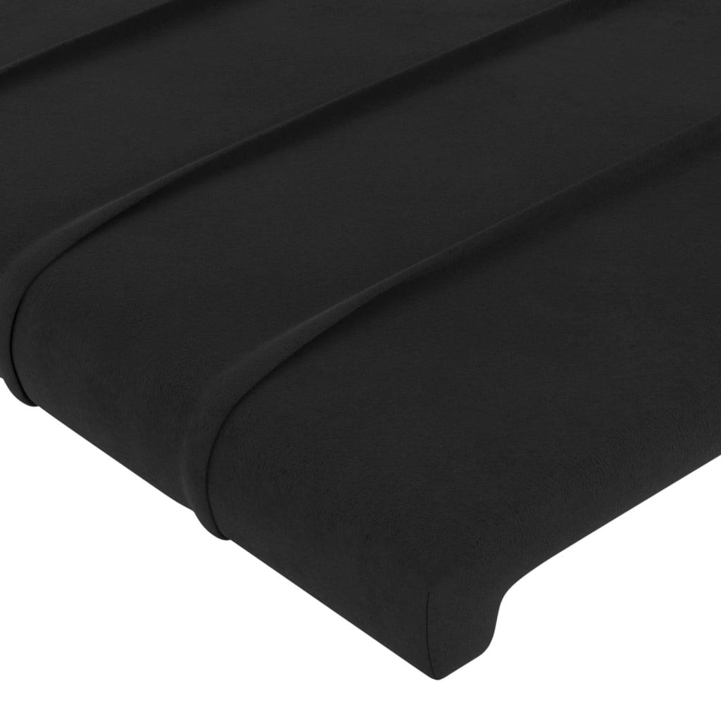 LED uzglavlje crno 83x16x78/88 cm baršunasto