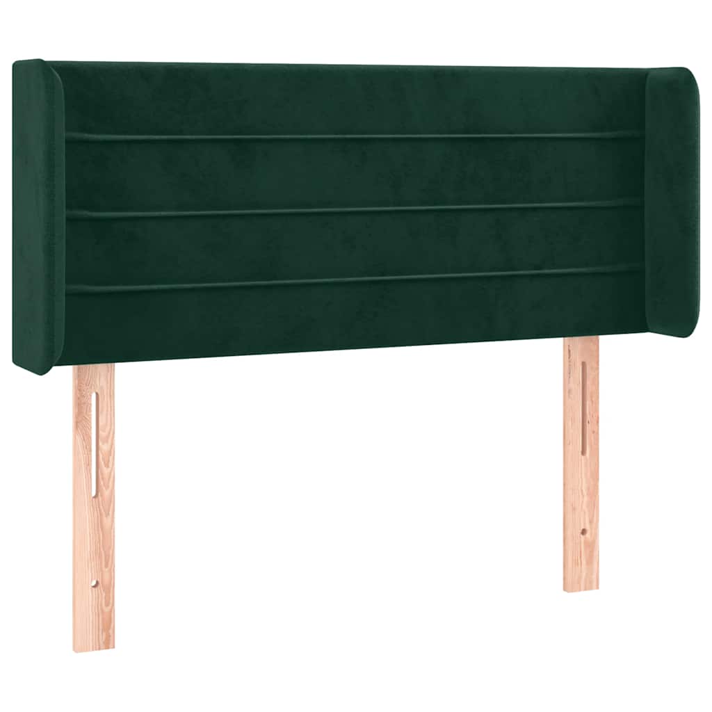 LED uzglavlje tamnozeleno 93x16x78/88 cm baršunasto