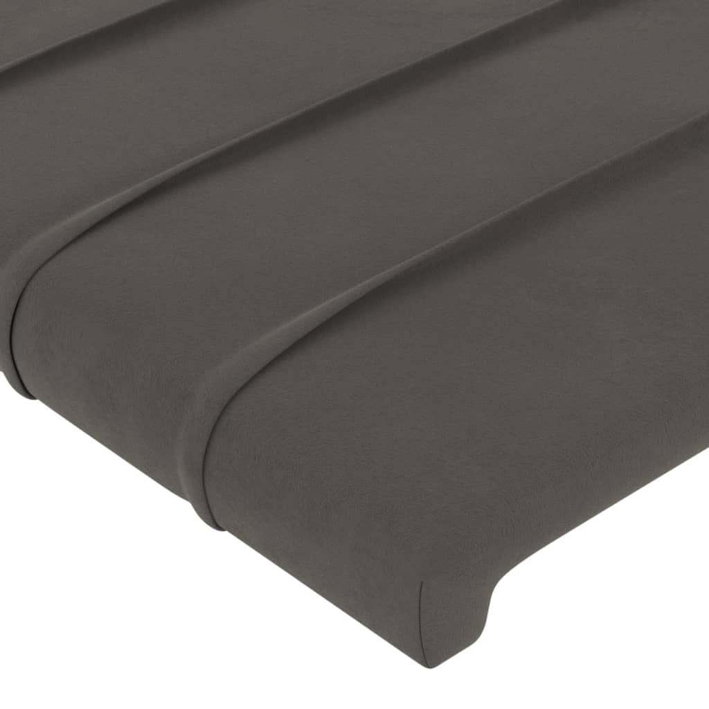 LED uzglavlje tamnosivo 103x16x78/88 cm baršunasto