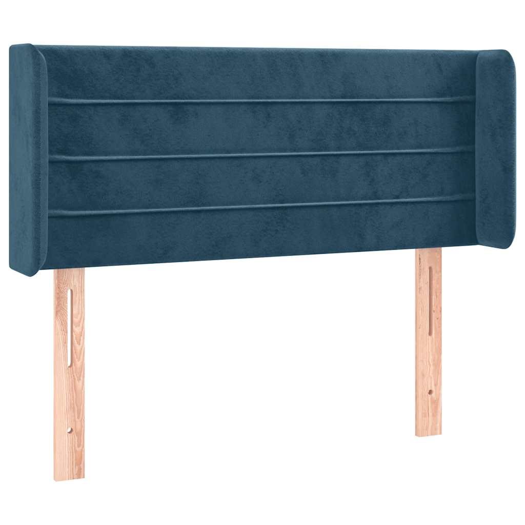 LED uzglavlje tamnoplavo 103x16x78/88 cm baršunasto