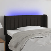 LED uzglavlje crno 93x16x78/88 cm od tkanine