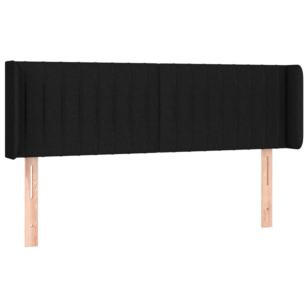 LED uzglavlje crno 147x16x78/88 cm od tkanine
