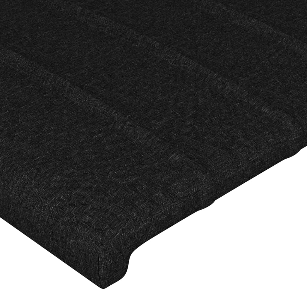 LED uzglavlje crno 147x16x78/88 cm od tkanine