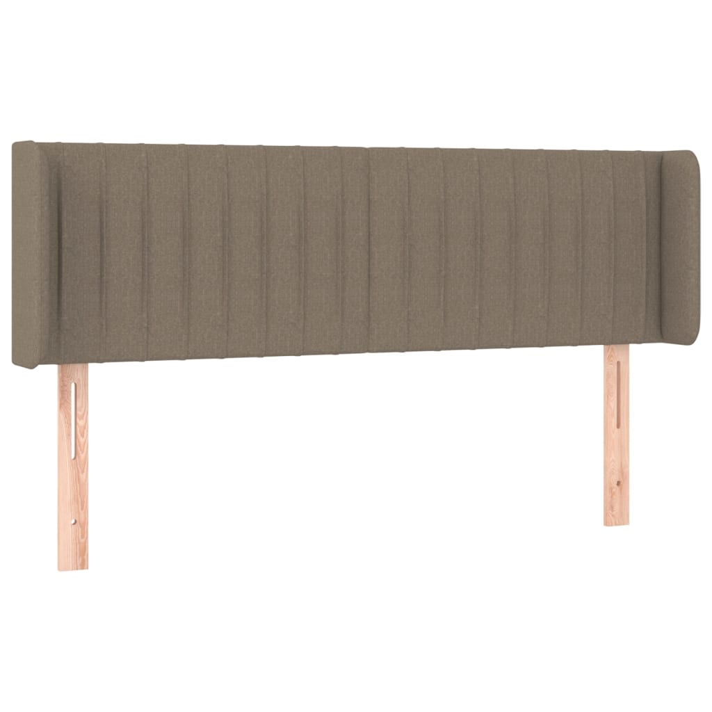 LED uzglavlje smeđesivo 147x16x78/88 cm od tkanine