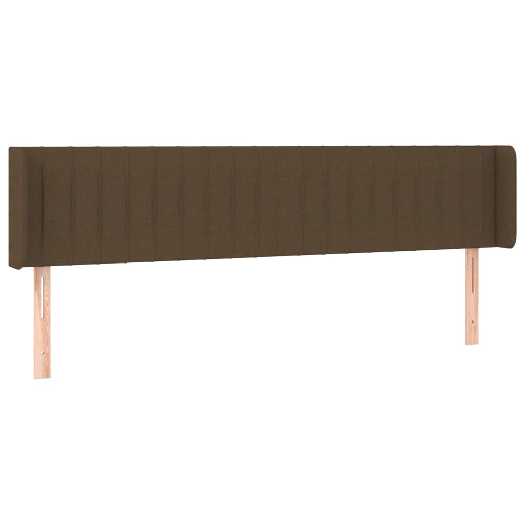 LED uzglavlje tamnosmeđe 183x16x78/88 cm od tkanine