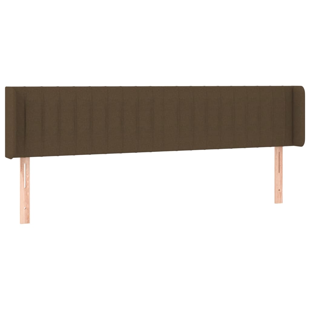 LED uzglavlje tamnosmeđe 203x16x78/88 cm od tkanine