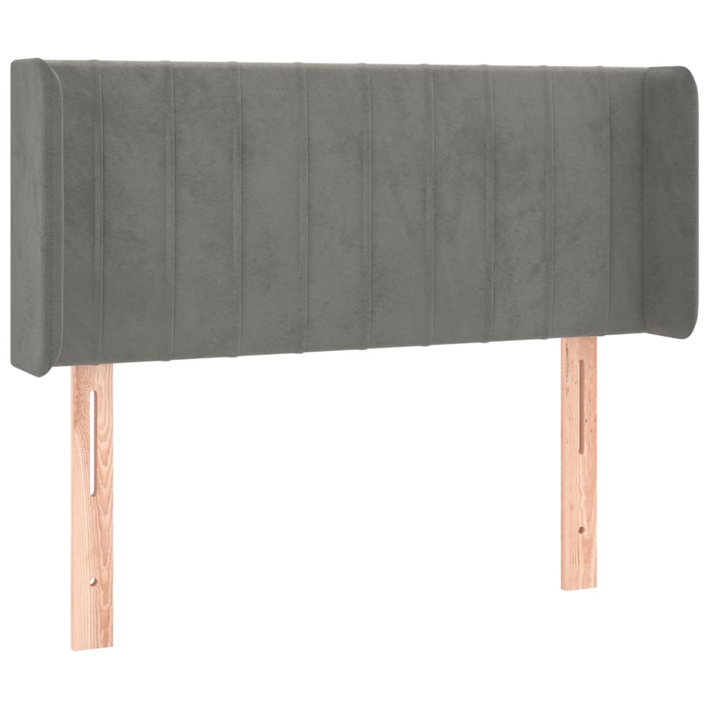 LED uzglavlje svjetlosivo 83x16x78/88 cm baršunasto