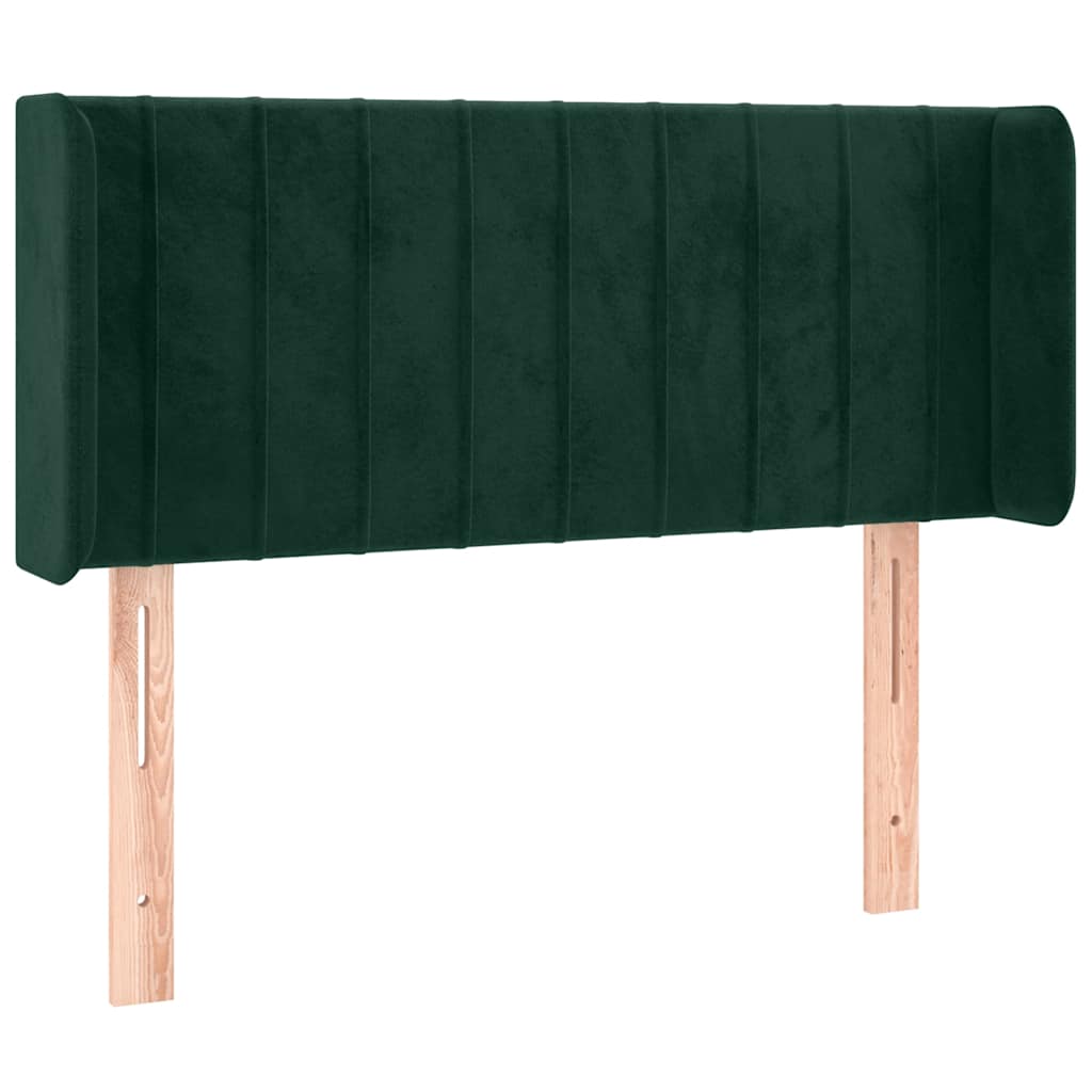 LED uzglavlje tamnozeleno 83x16x78/88 cm baršunasto