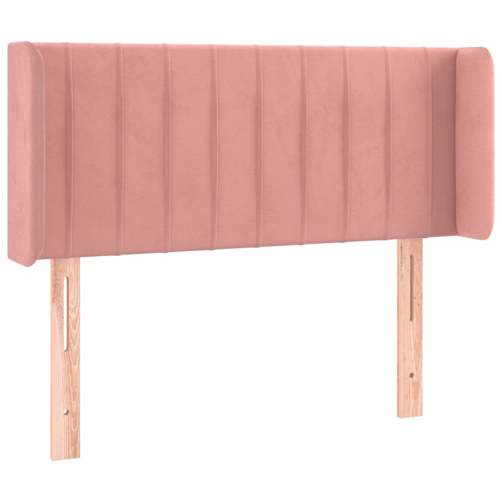 LED uzglavlje ružičasto 83x16x78/88 cm baršunasto