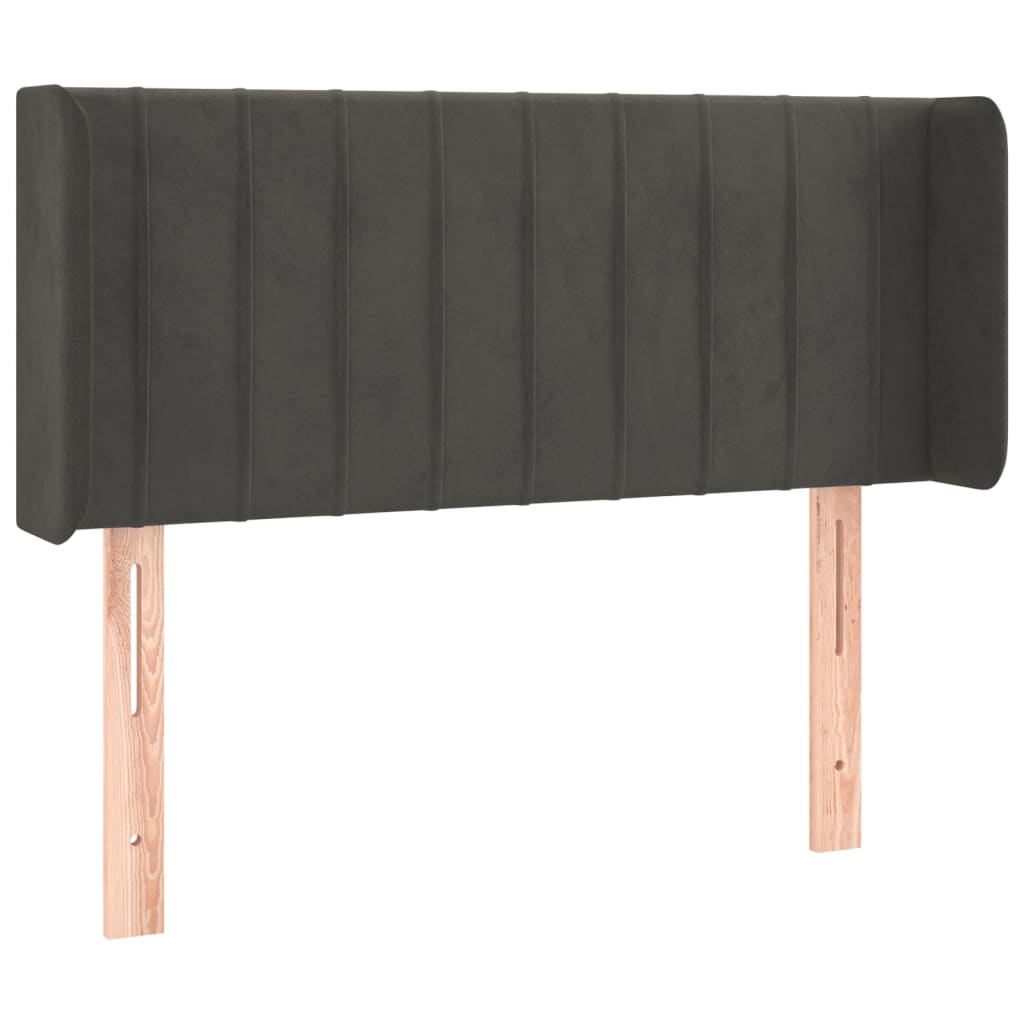 LED uzglavlje tamnosivo 103x16x78/88 cm baršunasto