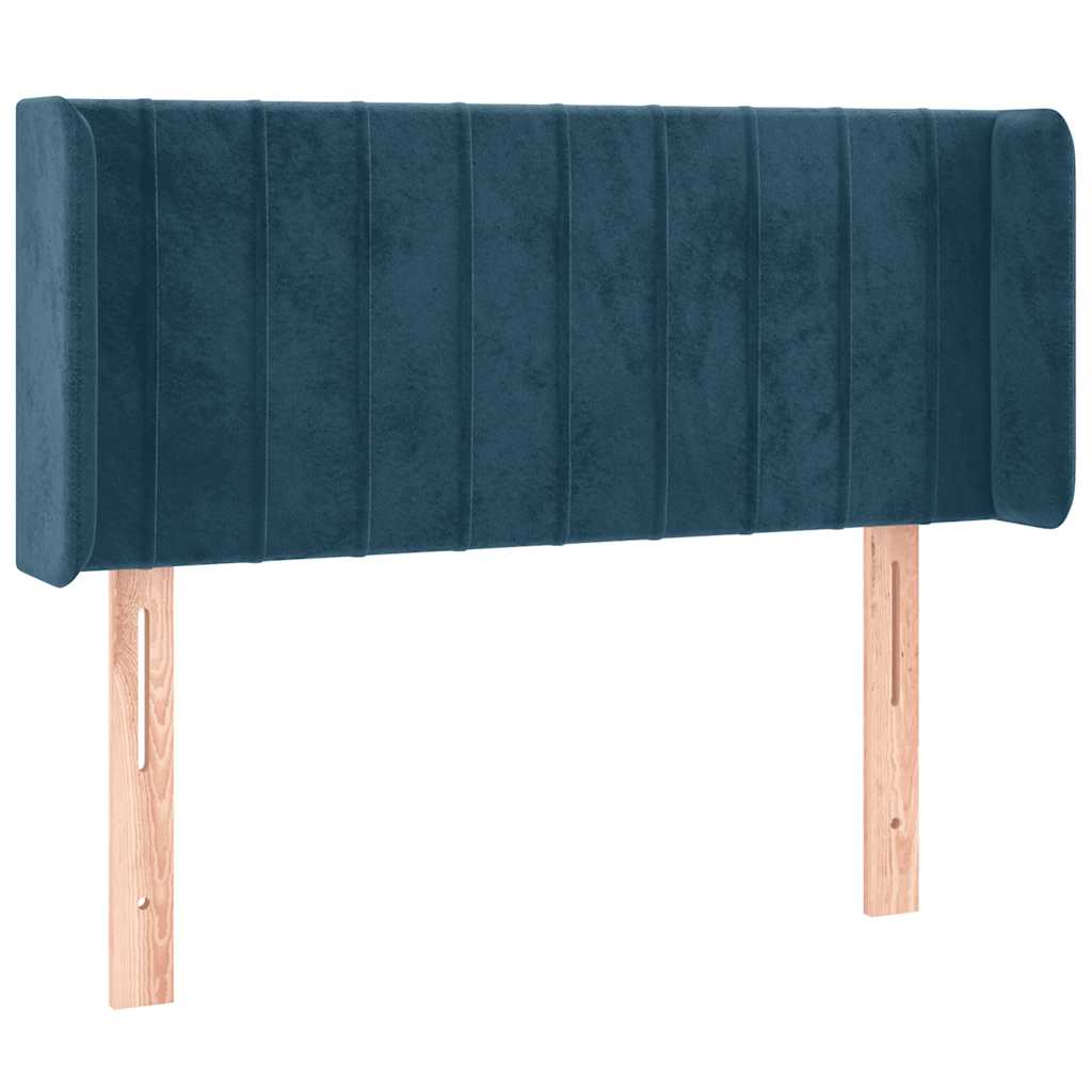 LED uzglavlje tamnoplavo 103x16x78/88 cm baršunasto