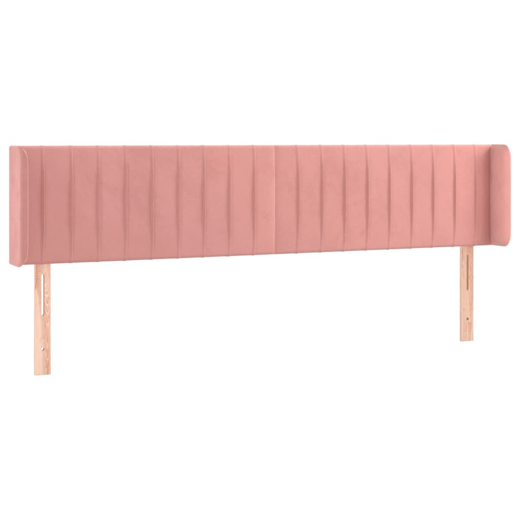 LED uzglavlje ružičasto 163x16x78/88 cm baršunasto