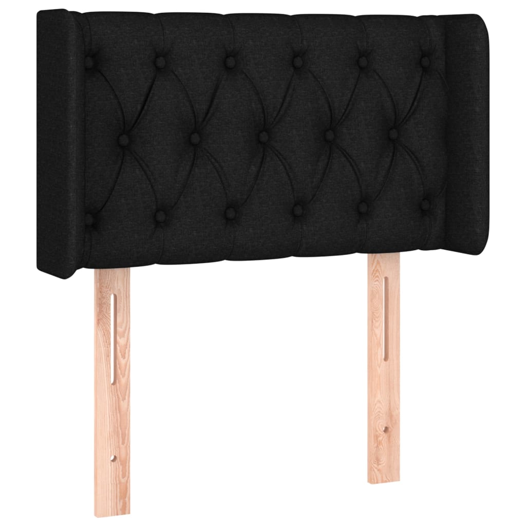 LED uzglavlje crno 83x16x78/88 cm od tkanine