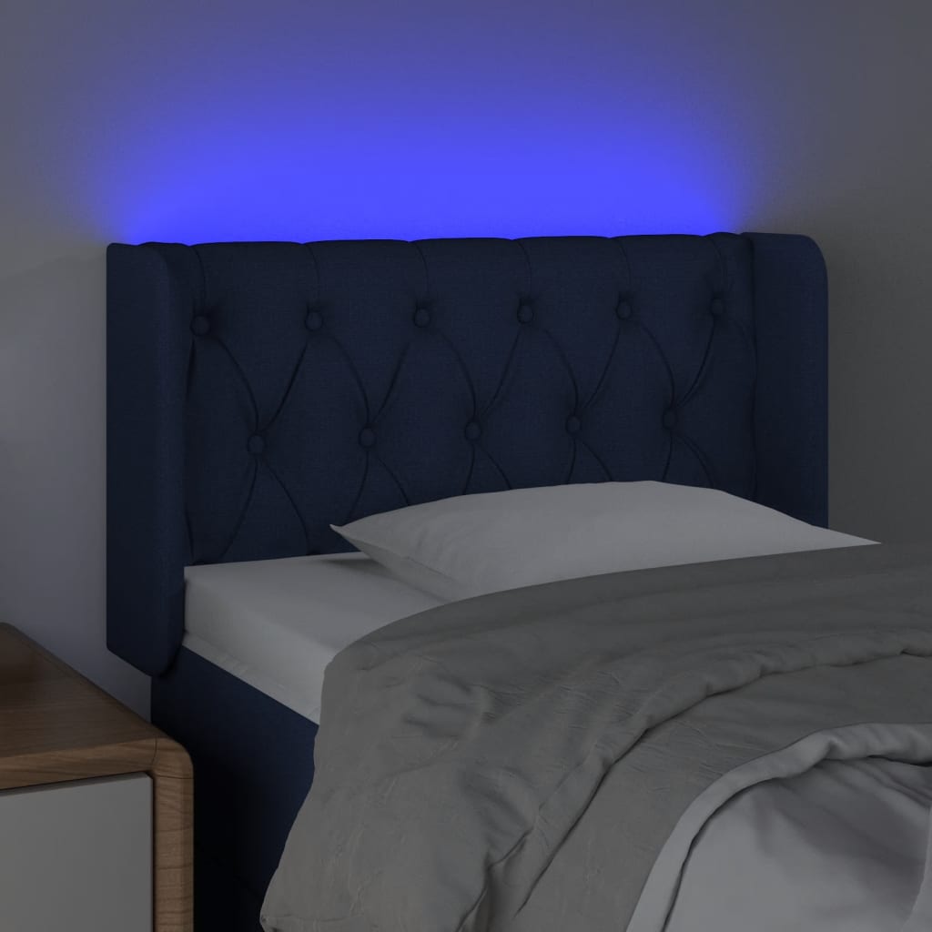 LED uzglavlje plavo 83x16x78/88 cm od tkanine