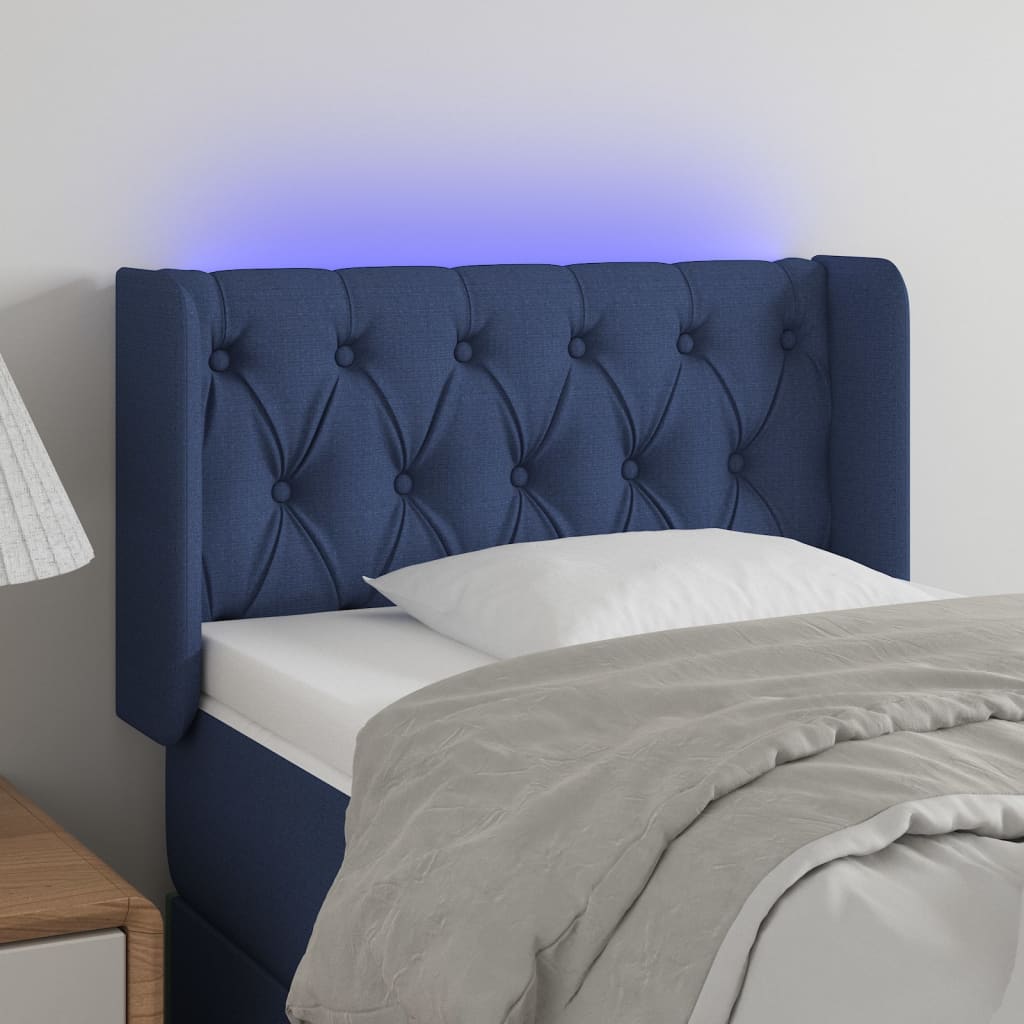 LED uzglavlje plavo 83x16x78/88 cm od tkanine