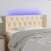 LED uzglavlje krem 93x16x78/88 cm od tkanine