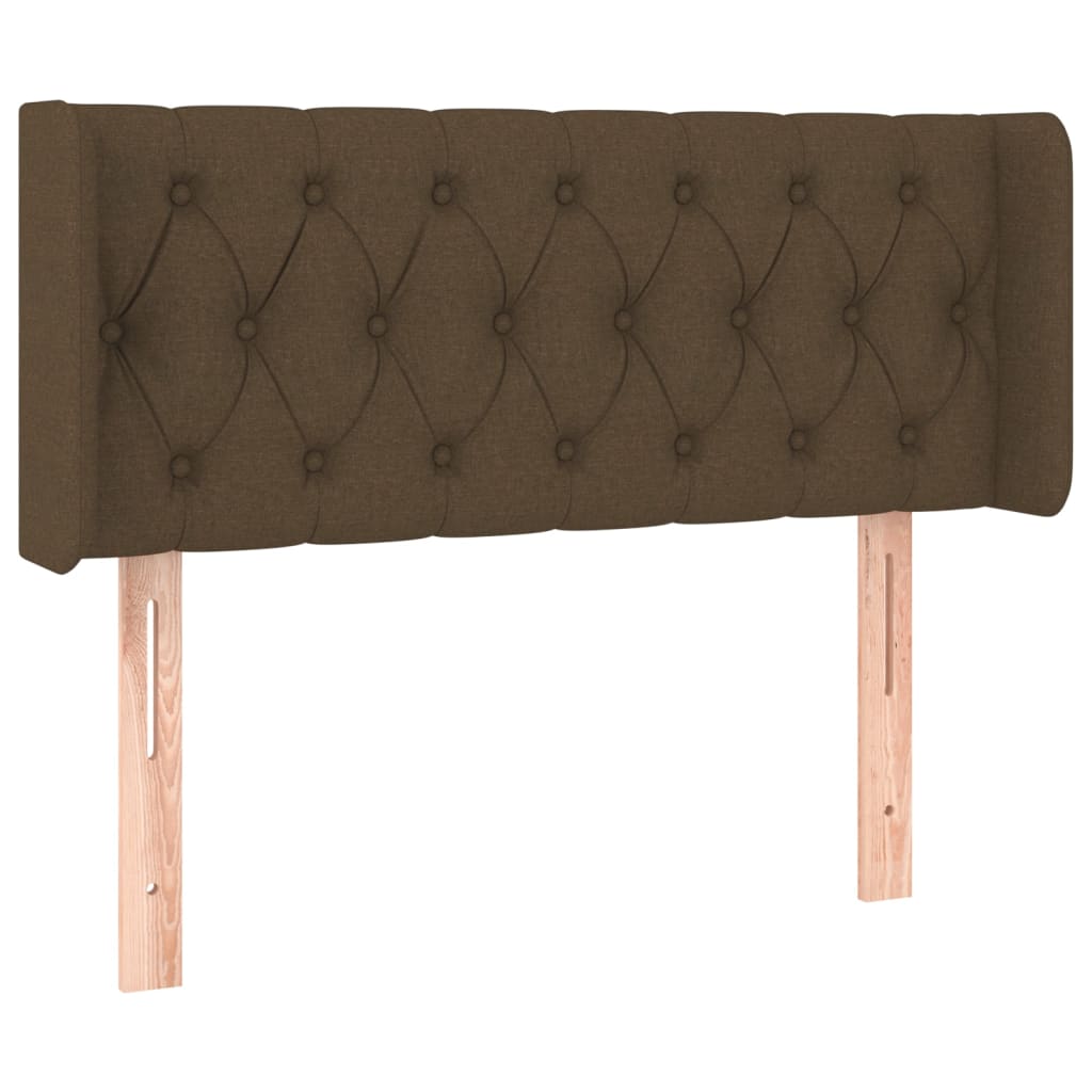 LED Uzglavlje tamnosmeđe 103x16x78/88 cm od tkanine