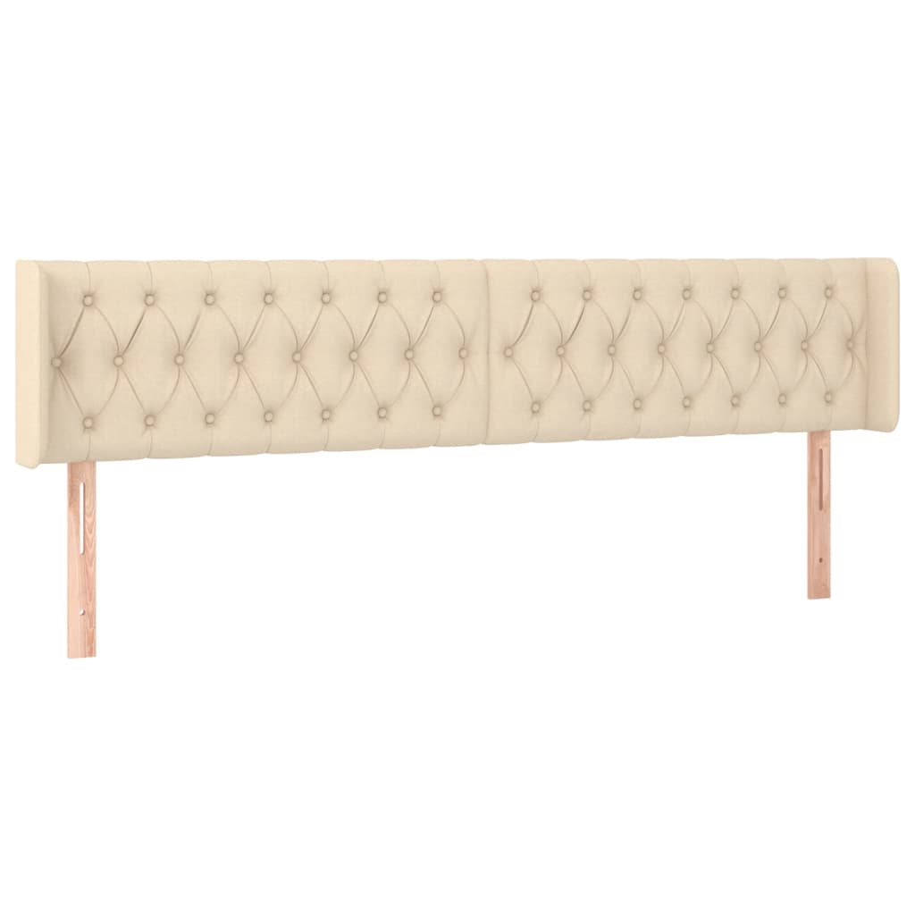 LED uzglavlje krem 183x16x78/88 cm od tkanine