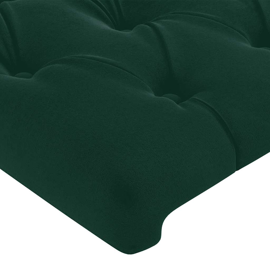 LED uzglavlje tamnozeleno 83x16x78/88 cm baršunasto