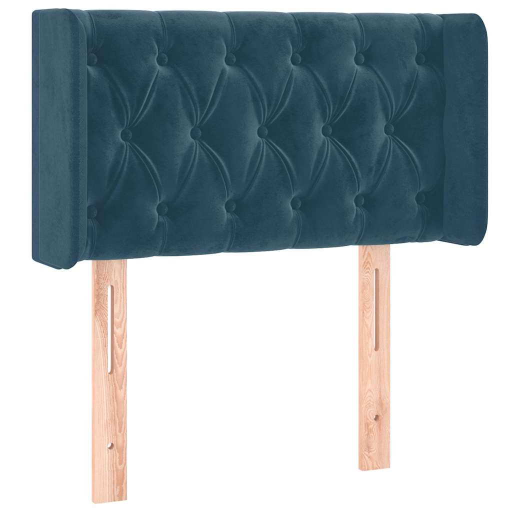 LED uzglavlje tamnoplavo 83x16x78/88 cm baršunasto