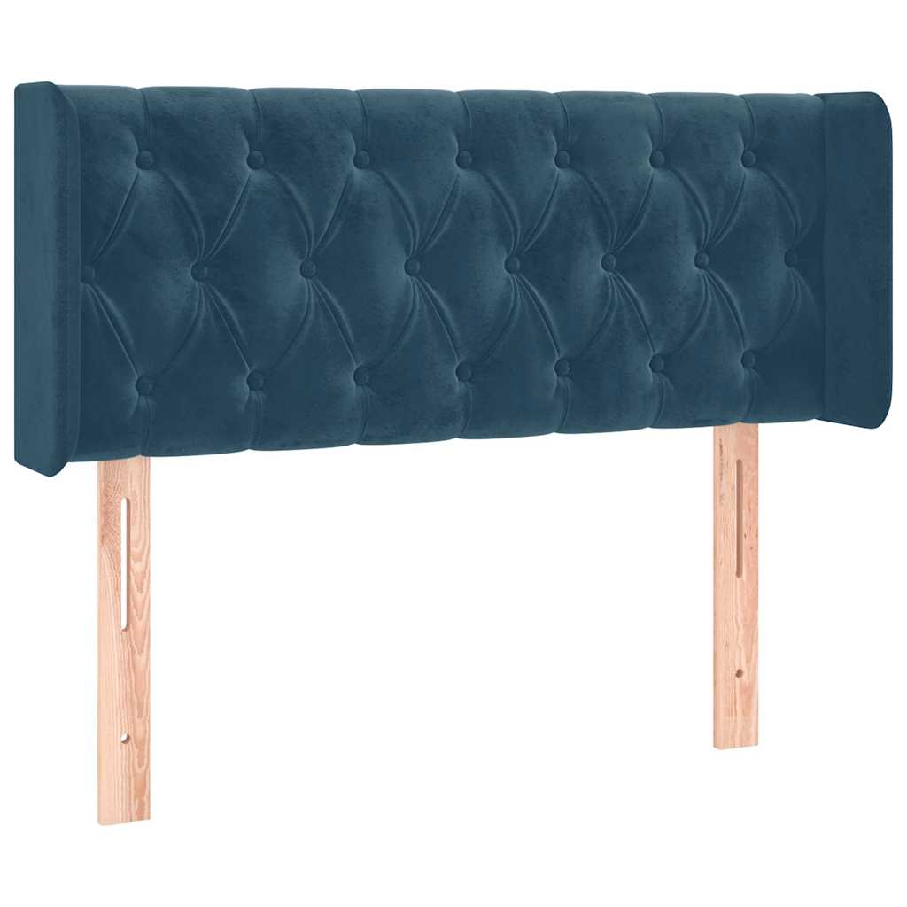 LED uzglavlje tamnoplavo 93x16x78/88 cm baršunasto