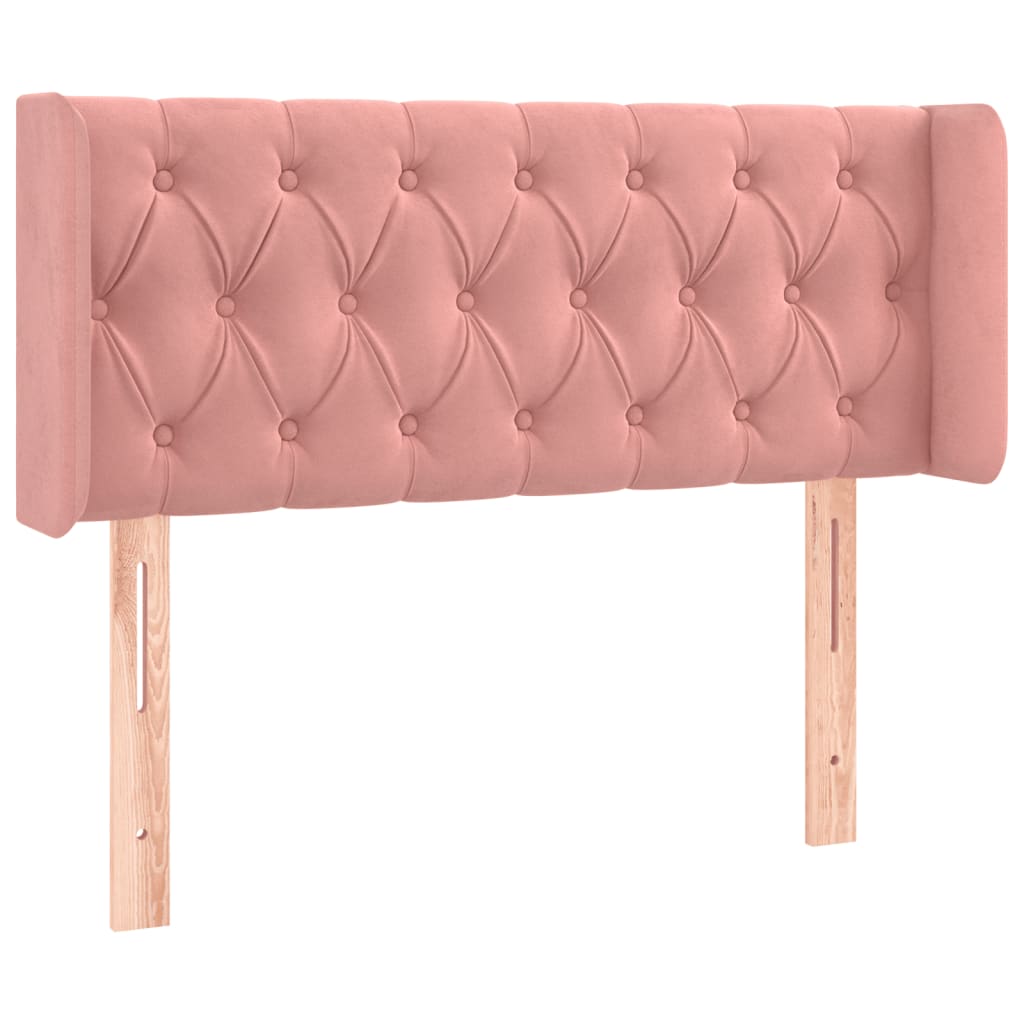 LED uzglavlje ružičasto 93x16x78/88 cm baršunasto