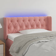 LED uzglavlje ružičasto 93x16x78/88 cm baršunasto
