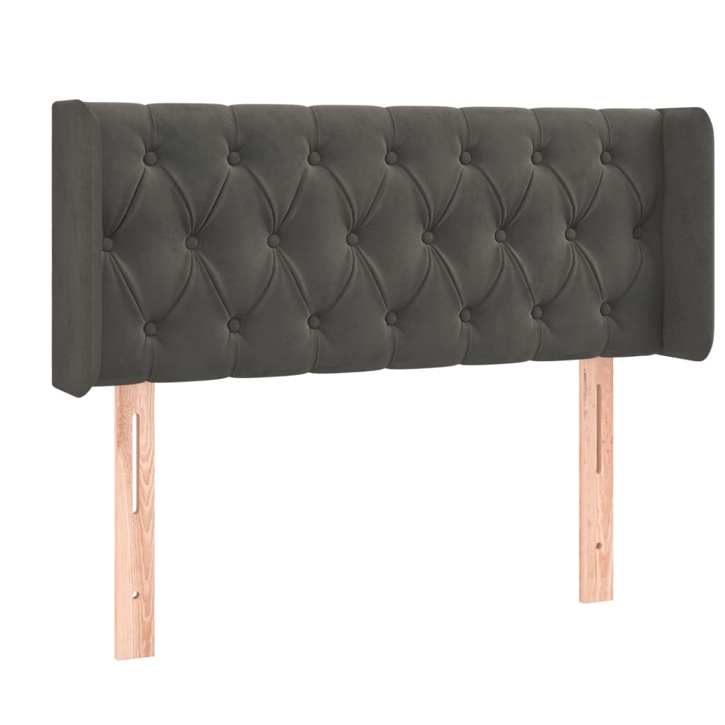 LED uzglavlje tamnosivo 103x16x78/88 cm baršunasto