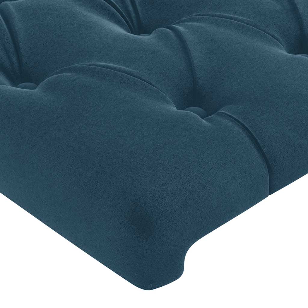 LED uzglavlje tamnoplavo 163x16x78/88 cm baršunasto