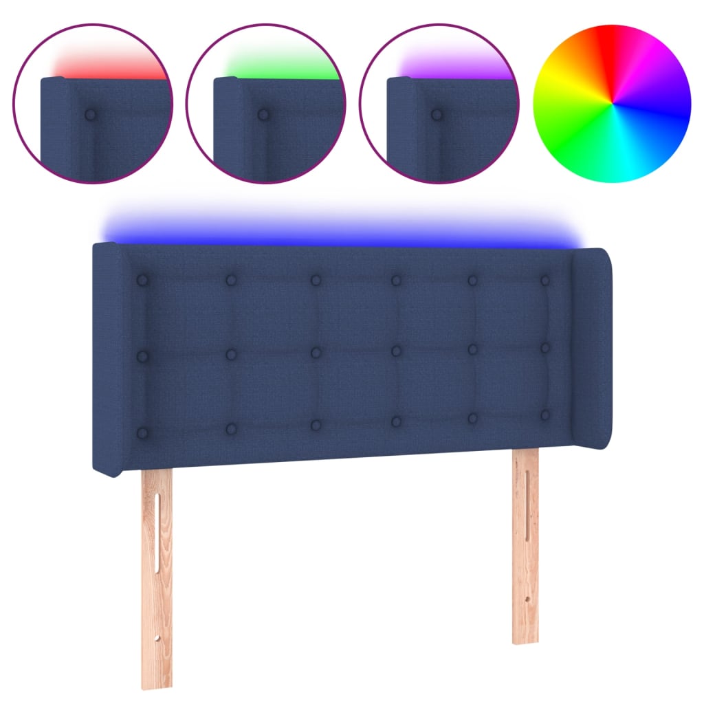 LED uzglavlje plavo 83x16x78/88 cm od tkanine