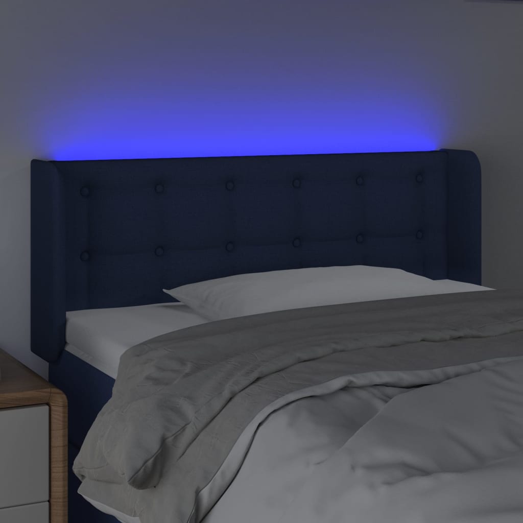 LED uzglavlje plavo 83x16x78/88 cm od tkanine