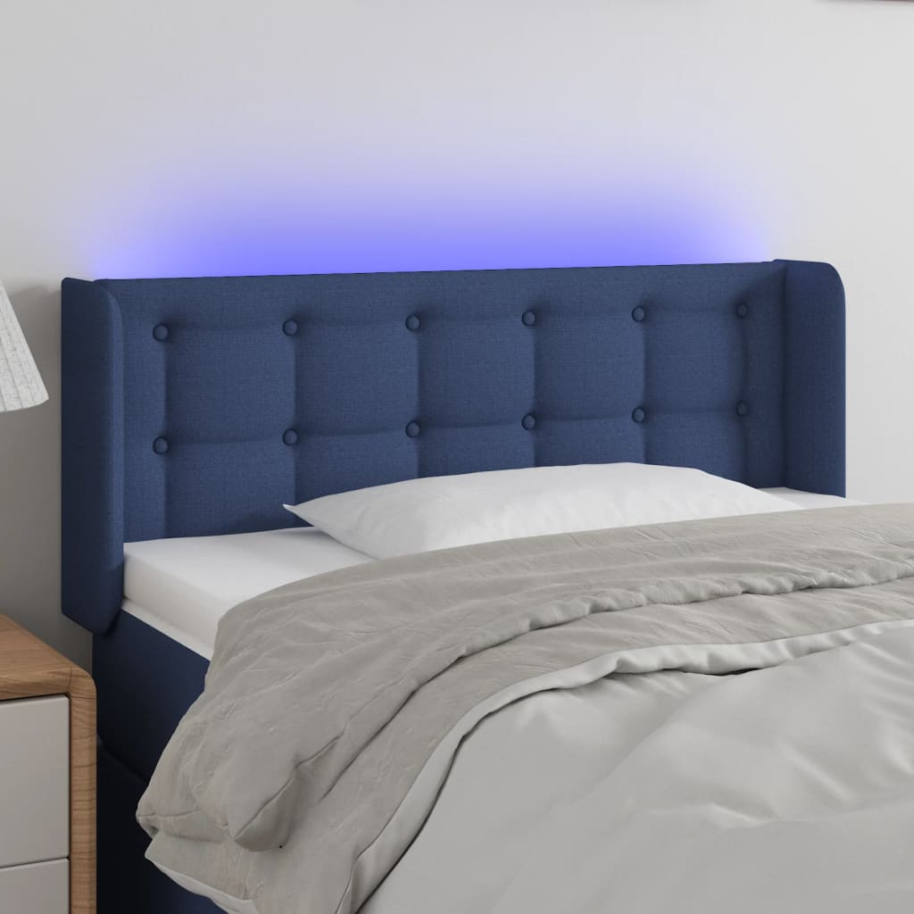 LED uzglavlje plavo 83x16x78/88 cm od tkanine