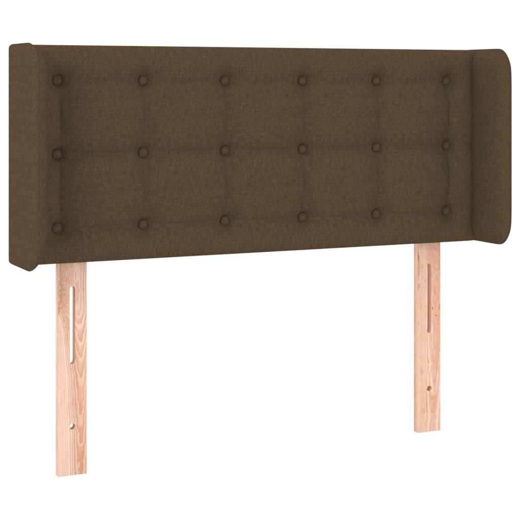 LED uzglavlje tamnosmeđe 93x16x78/88 cm od tkanine